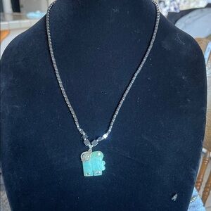 Elegant Silver and Turquoise Necklace